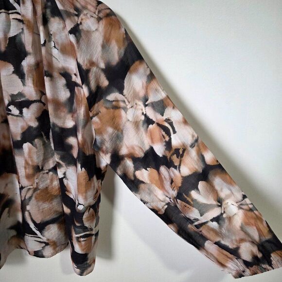 NWOT CLOTH AND STONE PRINTED CHINESE COLLAR BUTTON DOWN TOP SIZE L - Picture 5 of 16